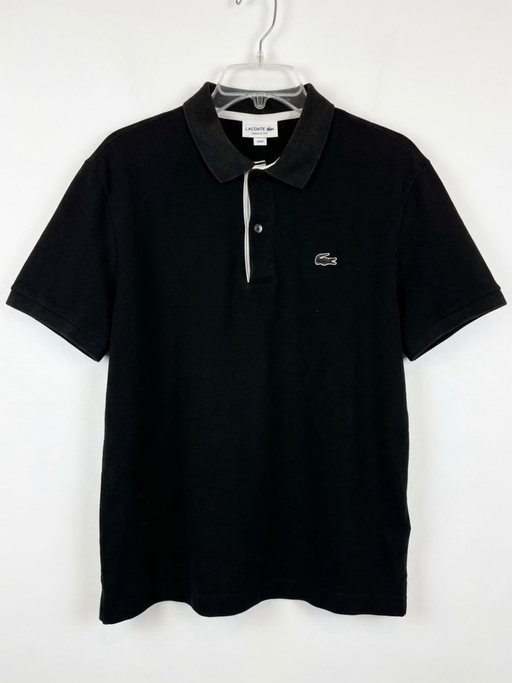 Lacoste Men's Black Classic Pique Short Sleeve Polo Shirt Size: XL (Lacoste 7)